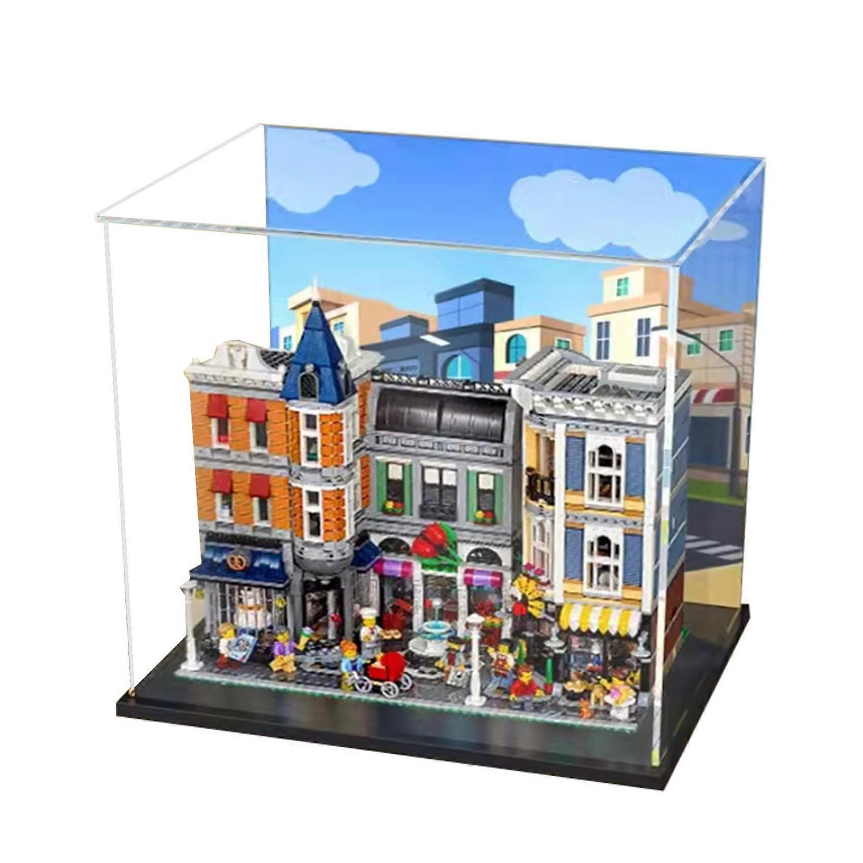 Display Case Acrylic Dustproof UV Shield for  Creator Expert 10255 Assembly Square Model