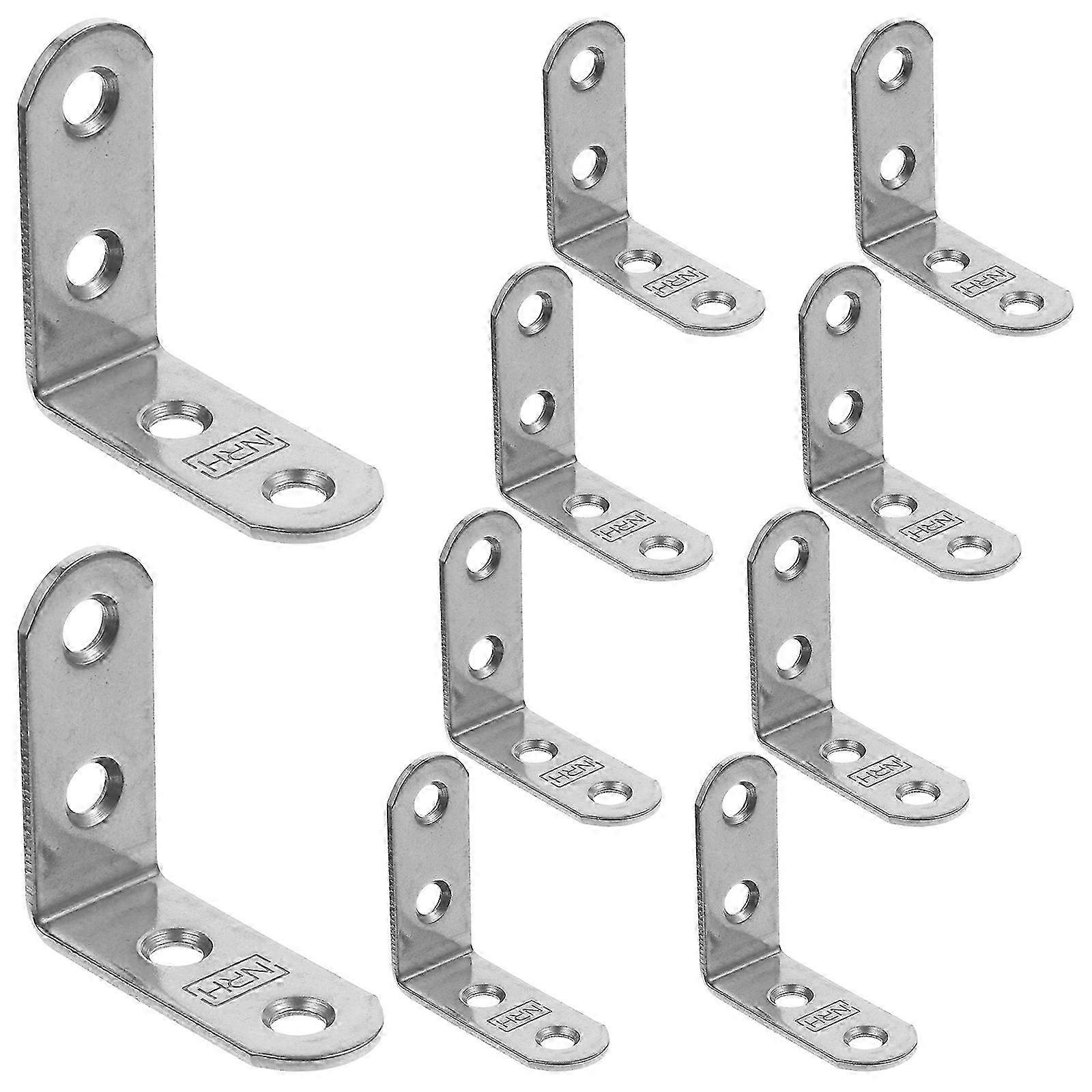 10pcs Small and Practical 90 Degree Right Angle Shelf Corner Brackets