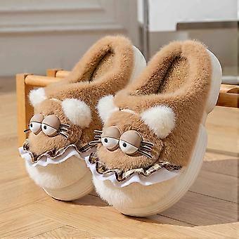 Damesmode Casual Winter Zachte Dikke Zool Creatieve Antislip Binnenslippers Schattige Katoenen Design Schattig Ontwerp voor Gezellige Winterse Binnenkleding