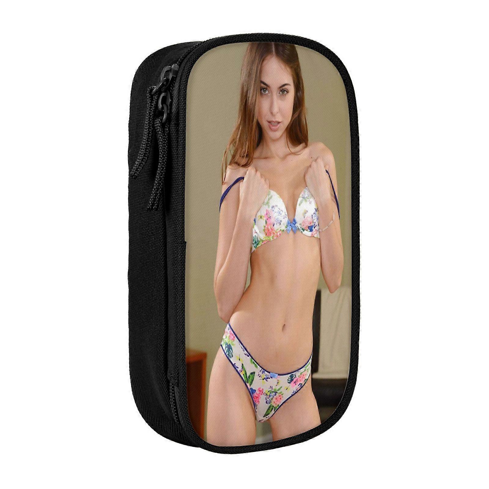 Trousse Riley Reid pour les cadeaux de Noël - Tissu Oxford imprimé festif personnalisé avec fermeture éclair