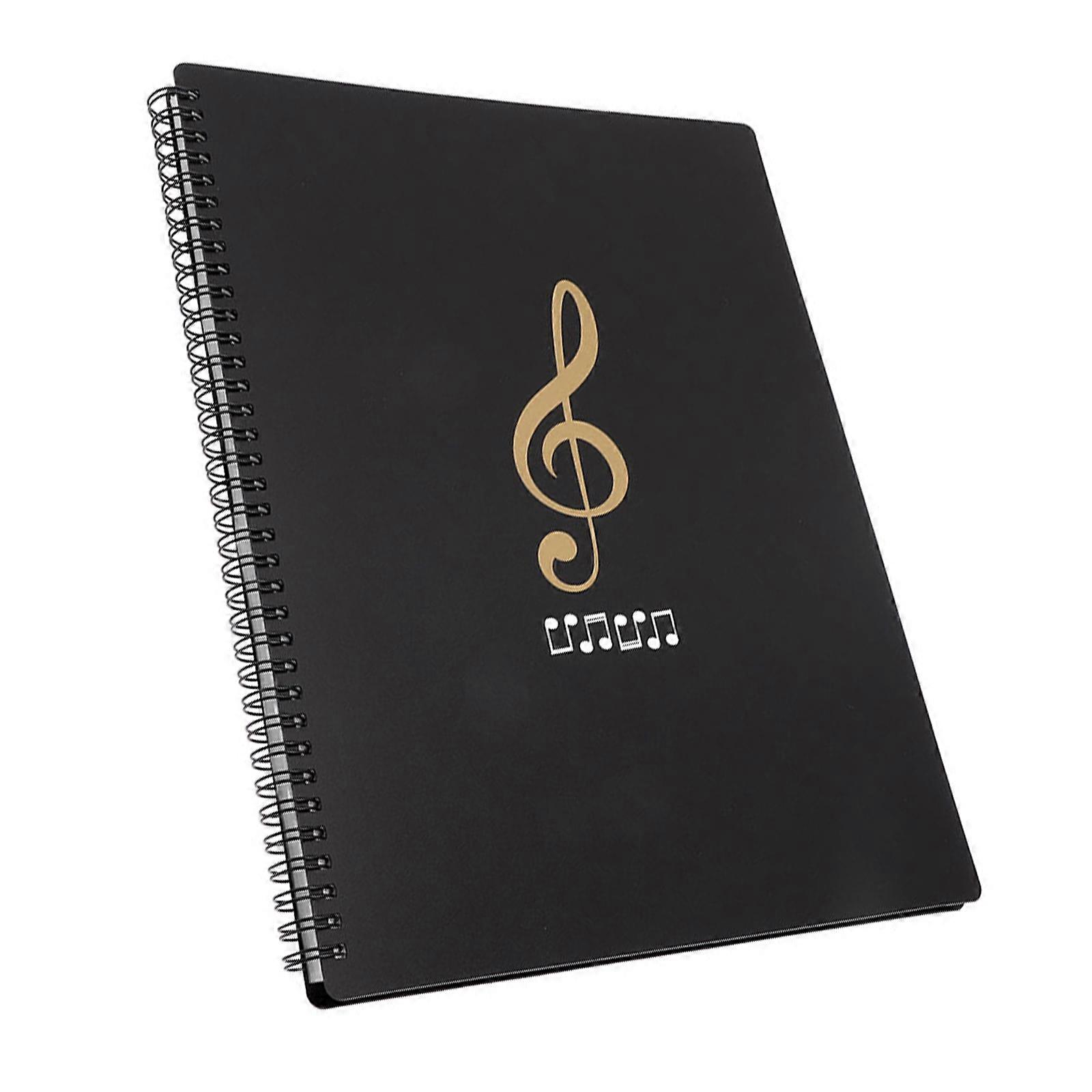 Music File Folder Black PP Material for Office Document Storage