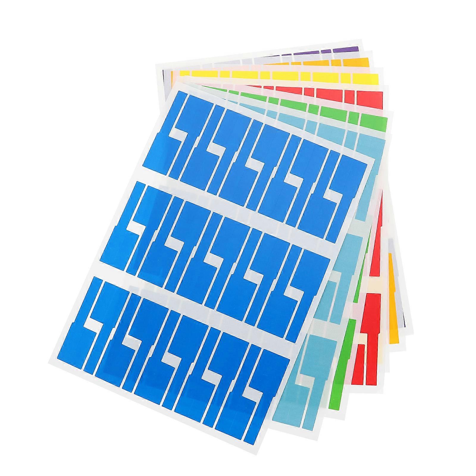 Assorted Color Cable Labels for Waterproof Wire Identification 40 Sheets