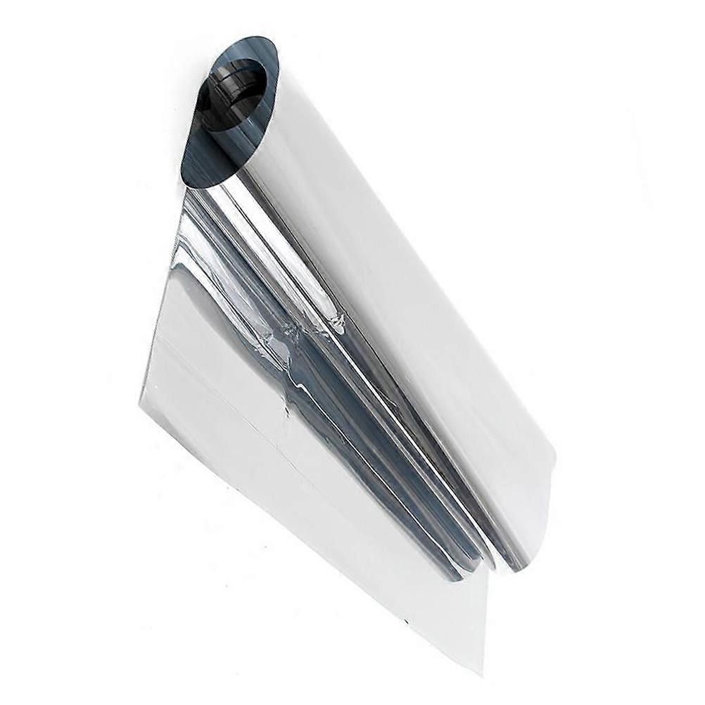 Office Window Privacy Film Silver Rectangular Heat Insulation 1Pack