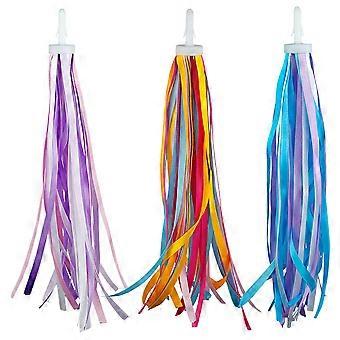 Pyörän Streamers-ohjaustangon koristetupsut lapsille, 3 paria, sekoitus