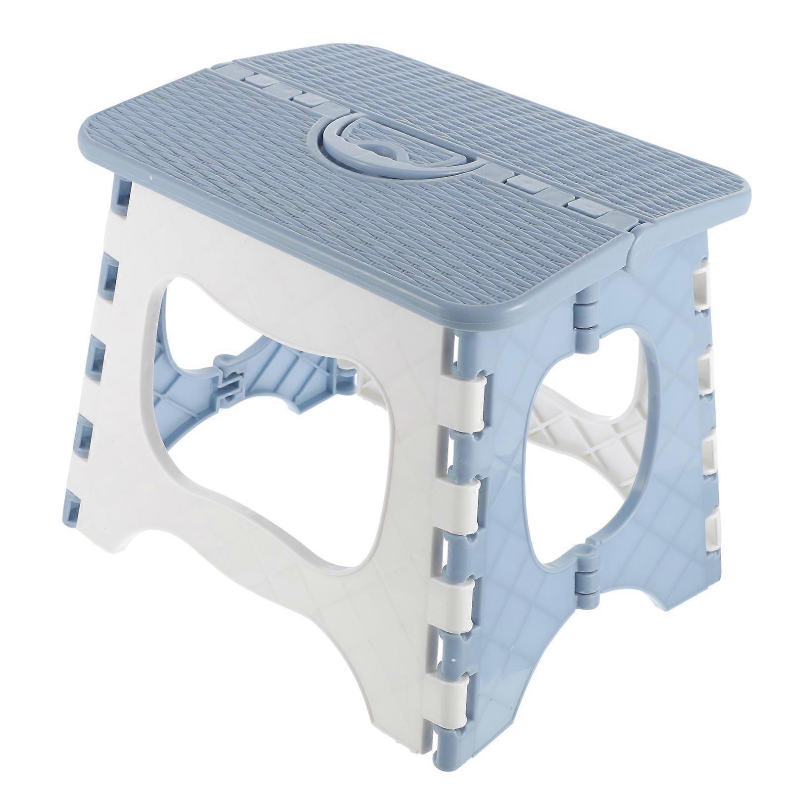Grey Foldable Plastic Stool Folding Step Stool for Outdoor Use