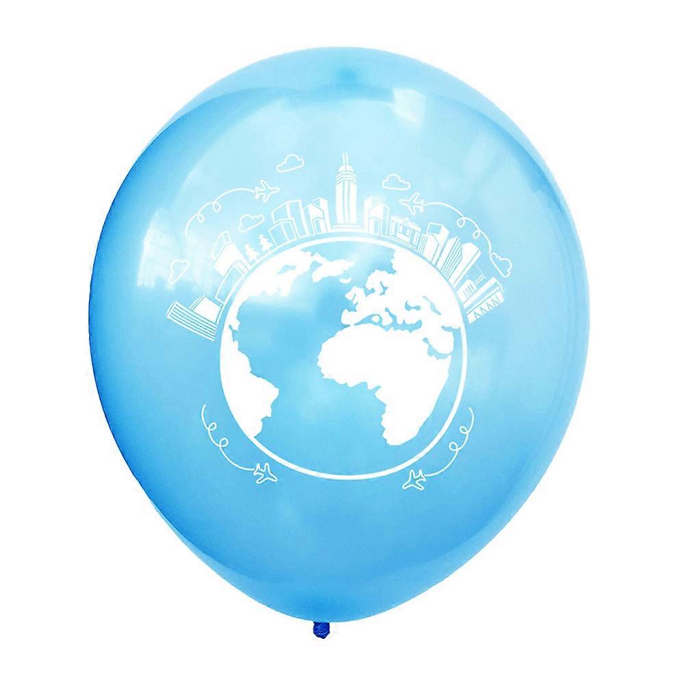 Map Balloons World Map Pattern Latex Balloons for Party Use 10Pcs Set