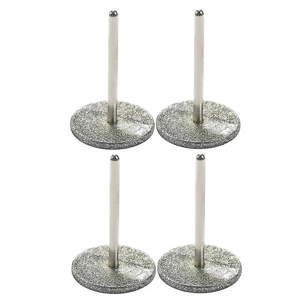 Nail Drill Bits Electric Nail Drill Bits for Manicure Use 4Pcs Silver Set