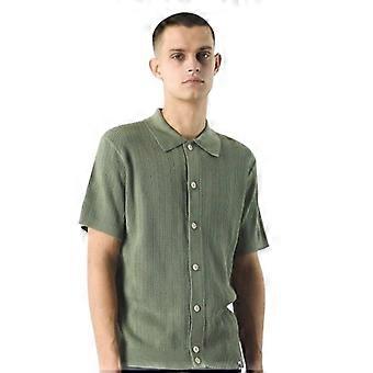 Pretty Green Mens Ribbed Regular Short-Sleeved Shirt