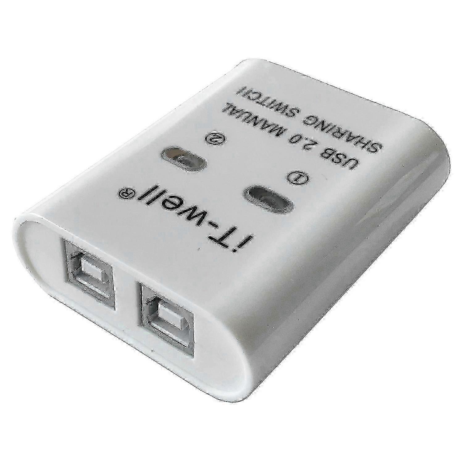 Usb Printer Sharing Device, 2 In 1 Out Printer Sharing Device, 2-port Manual Kvm Switching Splitte