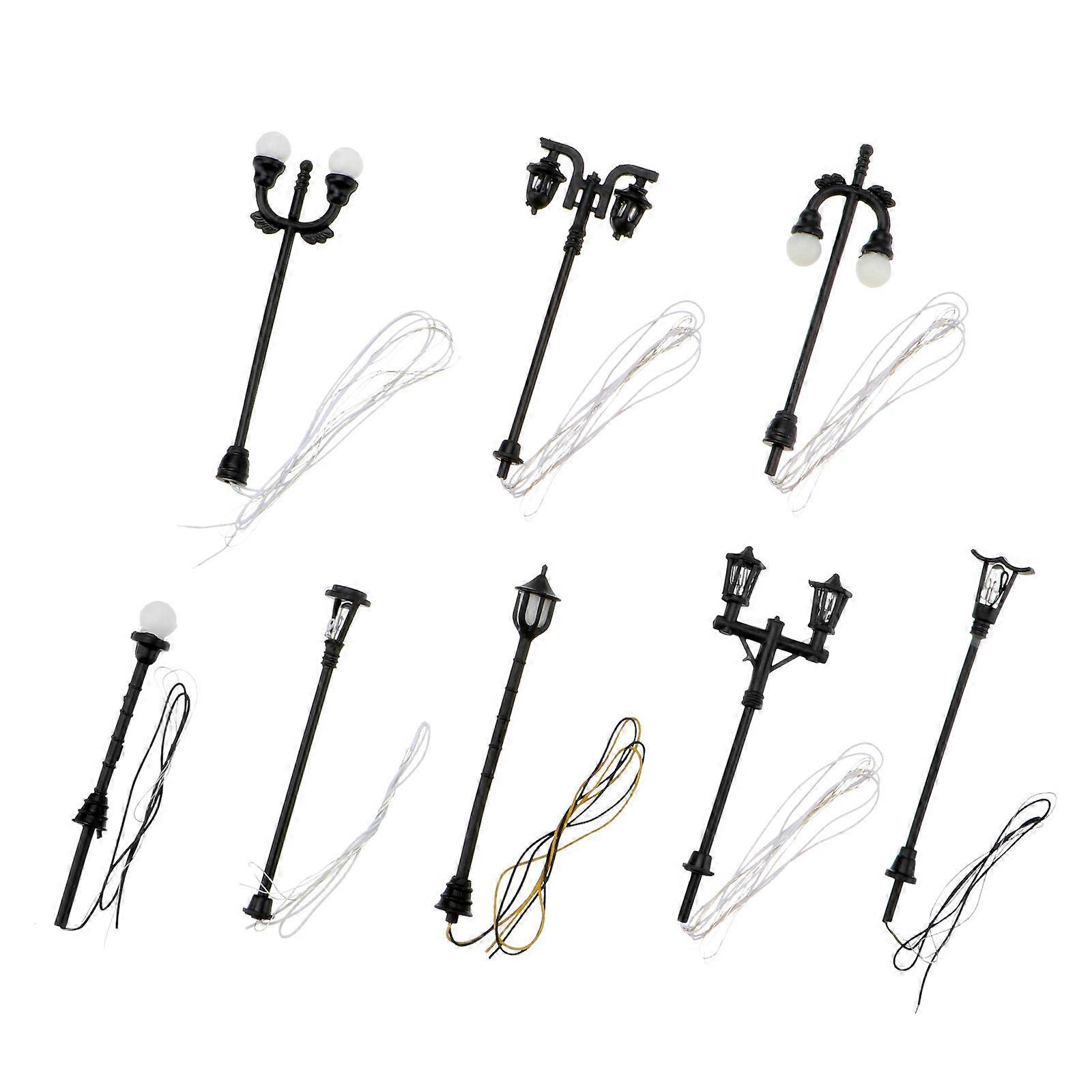 Model Mini Landscape Decor for Scene Layout 24Pcs Black Set