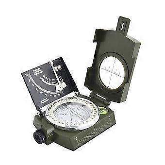 Professional Military Compass, IP65 Waterproof Metal Compass Fluorescent Aiming Compass Equipped with Clinometer with Carrying Bag for Adventure/Campi