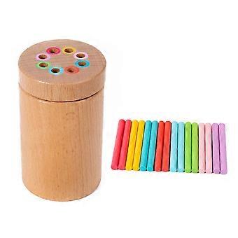 Wooden Color Sorting Toy for Toddlers 1-3 Years Old Color Sorting Cup Montessori Learning Toys Educational Sensory Matching Games Baby Boys Girls Gift
