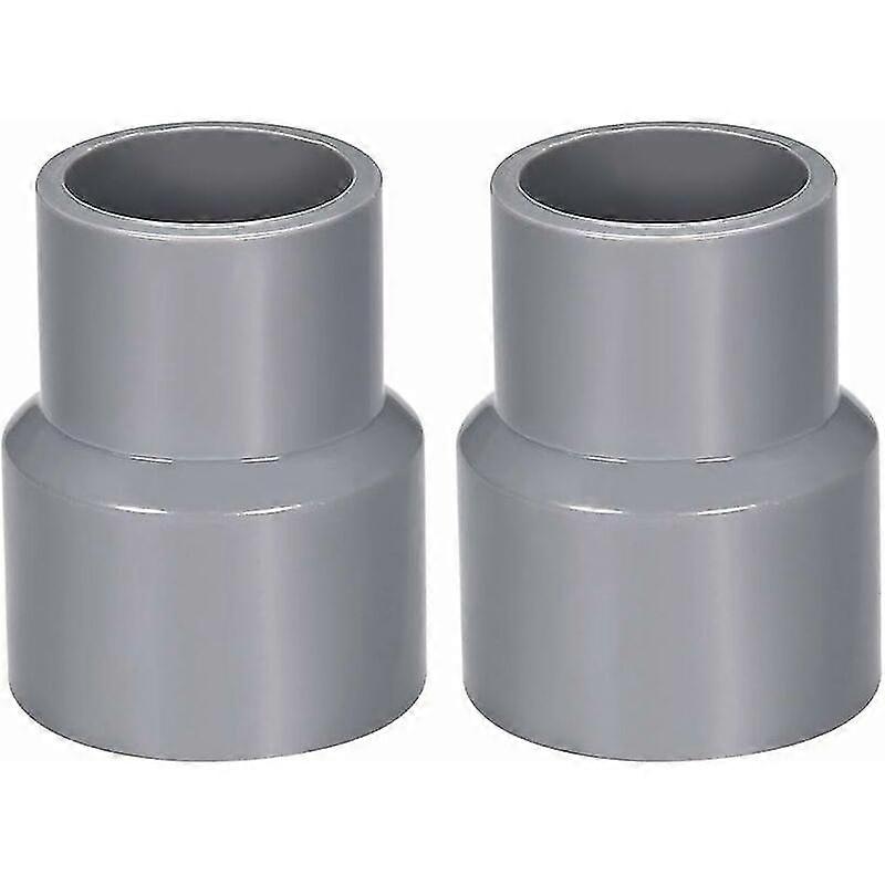 40mm X 32mm PVC Pipe Reducer Fitting Coupling Hub DWV Gray 2Pcs