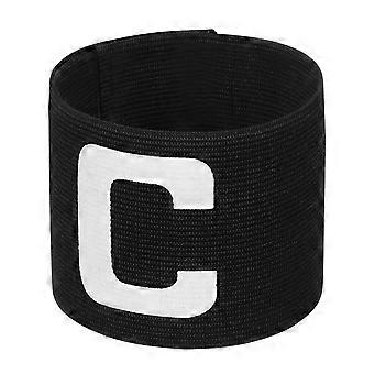 Football Captain Armband Black Adjustable Soccer Player Bands 8Pcs Nylon