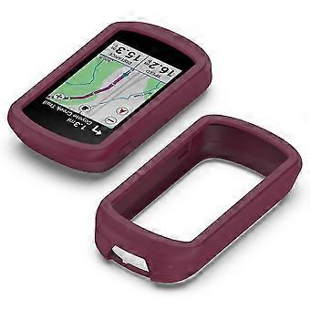 Para Garmin Explore 2 Bike GPS Computer Anti-drop Protective Cover Soft Silicone Case - Wine Red