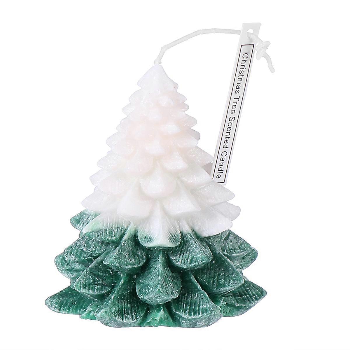 Bougie d'aromathérapie en forme de sapin de Noël pour décoration festive (1 pièce)