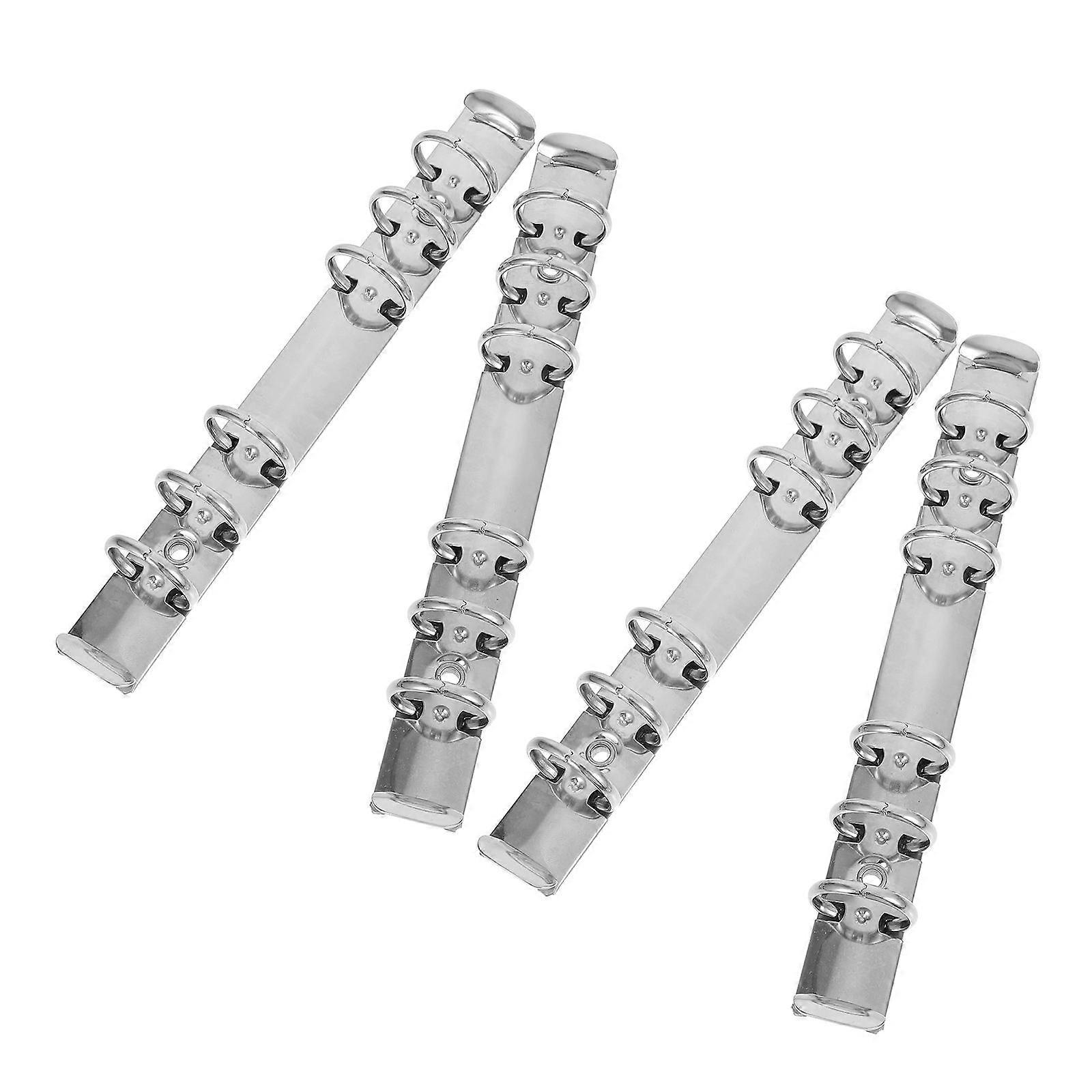 4pcs Segmented Binders Loose Leaf Binders Creative Scrapbook Clips for Office