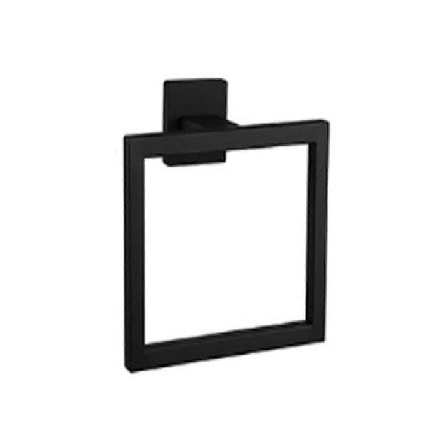 Square Towel Ring Bathroom Rack Towel Rack Hook Black