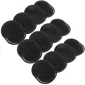 12pcs Men Palm Brush Finger Massage Comb Portable Hair Brushes Shampoo Brushes Pocket Comb Scalp Massager Brush for Home and Travel(Black)