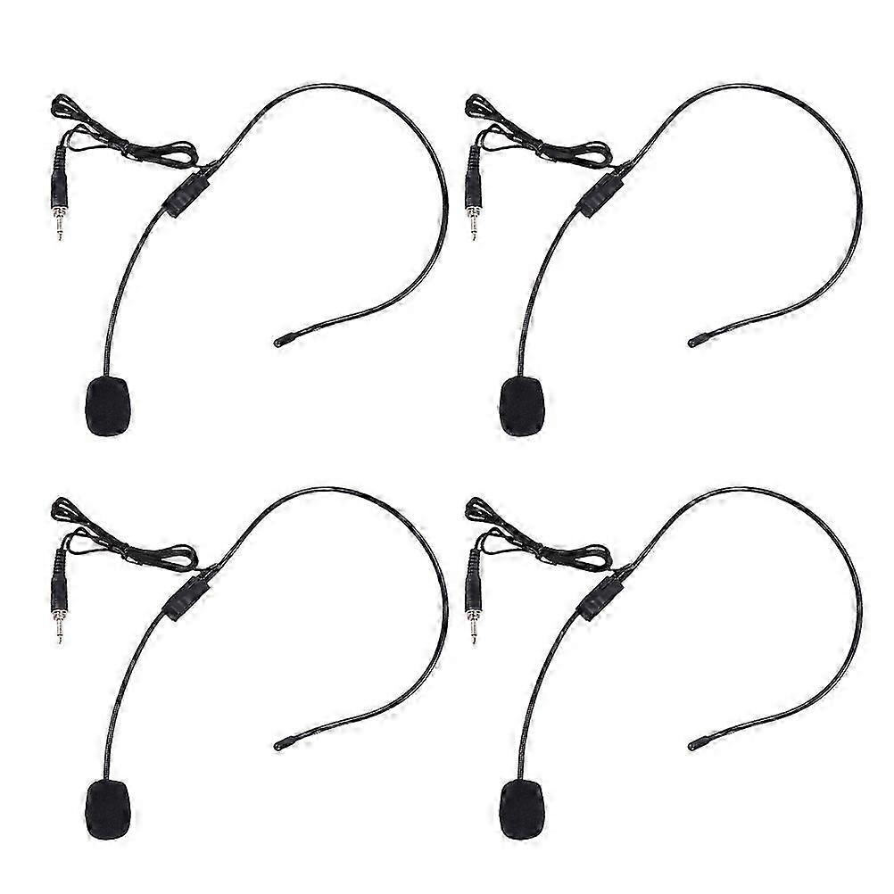 4PCS Wired Microphone Earhook Voice Amplifier Mic Headset Microphone Supply