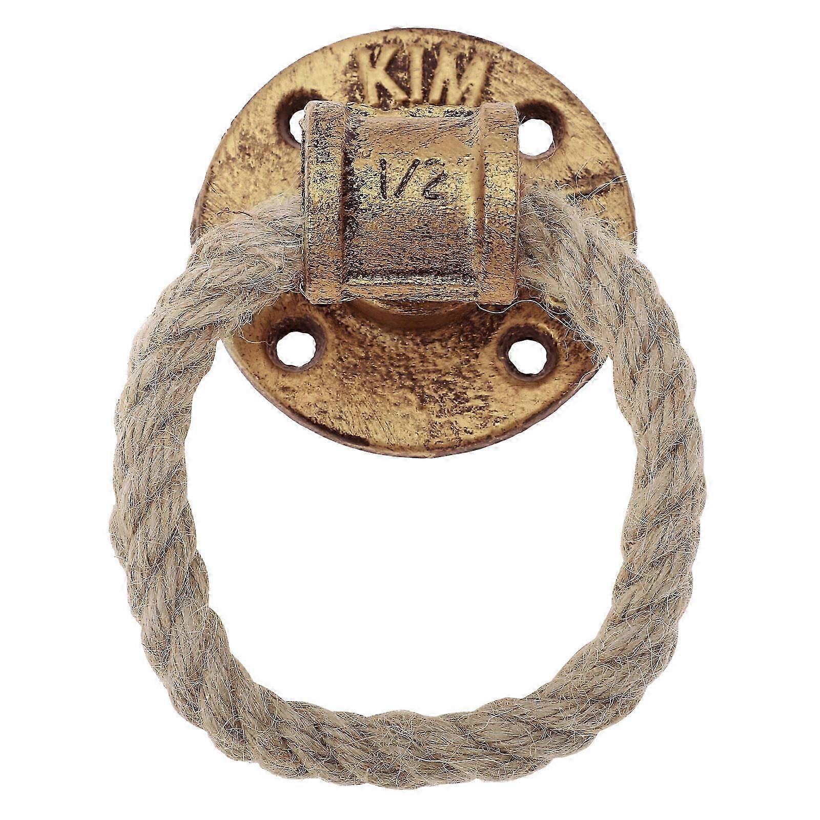 Rustic Rope Pull Handle Drop Ring Drawer Pull Knob Cupboard Door Handle