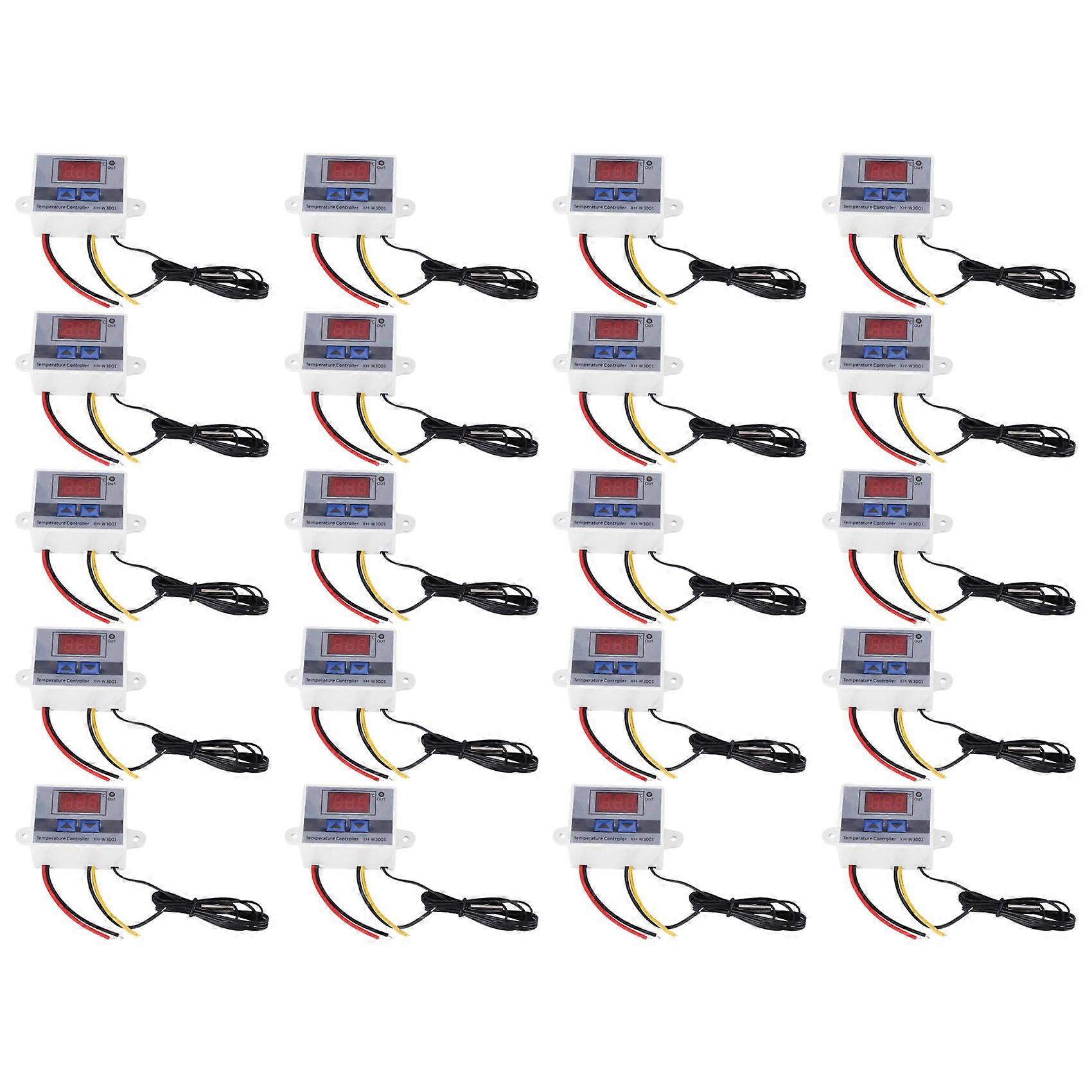 20X 220V Digital LED Temperature Controller 10A Thermostat Control Switch Probe 