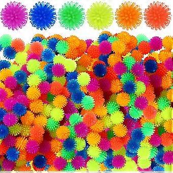 Poen 300 Pcs Porcupine Balls 1 Inch Fun Spiky Hedge Ball Soft Hand Fidget Sensory Calming Mini Stress Relief Small Porcupine Toy for Birthday Party Pr