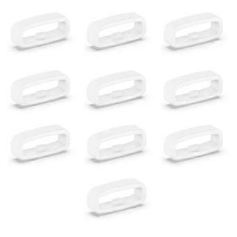 22 mm horlogebandje met witte lus, 10 stuks, zwart