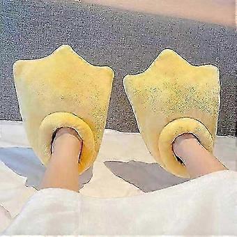 Cartoon Duck Feet Slippers Plush Fluffy Claw Paw Indoor House Shoes for Women Men