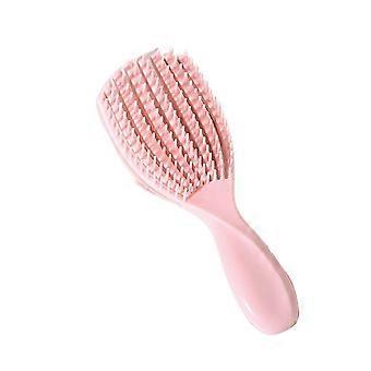 Hollow Out Hair Brush Scalp Massage Combs Anti-static Wet Dry Curly Hairbrush Nylon Salon Hair Styling Tools for Women Men(Small,pink)