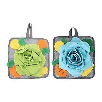 Polar Fleece Kanin Sniffing Kudde för Husdjur Lek 2-delars Set