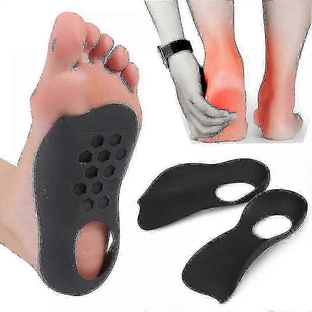 Flat Foot Orthopedic Insoles Black L code