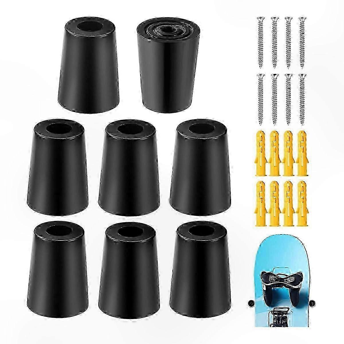 8-piece vertical wall mount for skis storage rack set