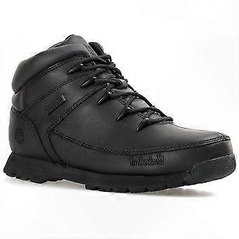 Junior's Black Hiking Boots with Euro Design