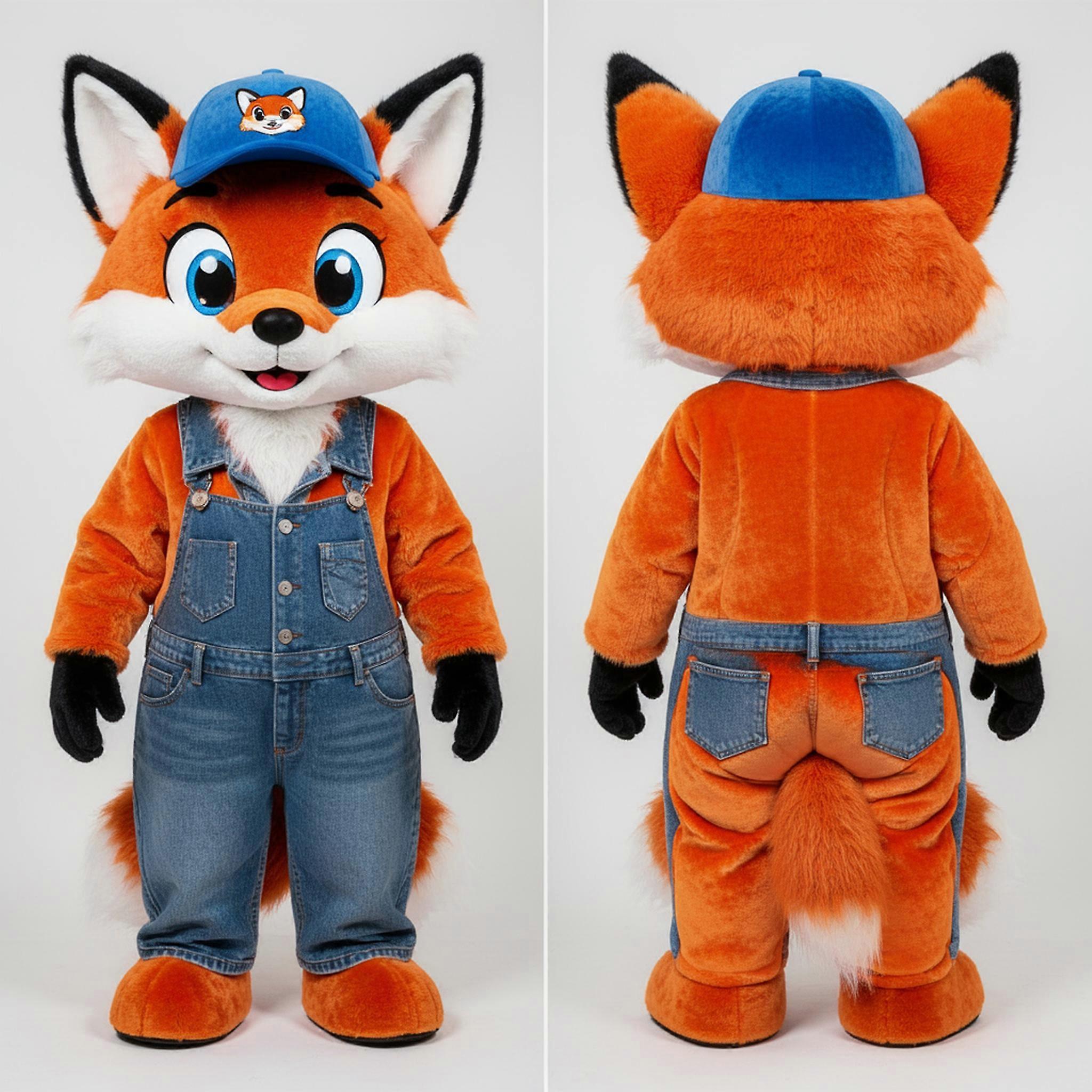 MASTICOT Velvet Fluffy Fox Mascot