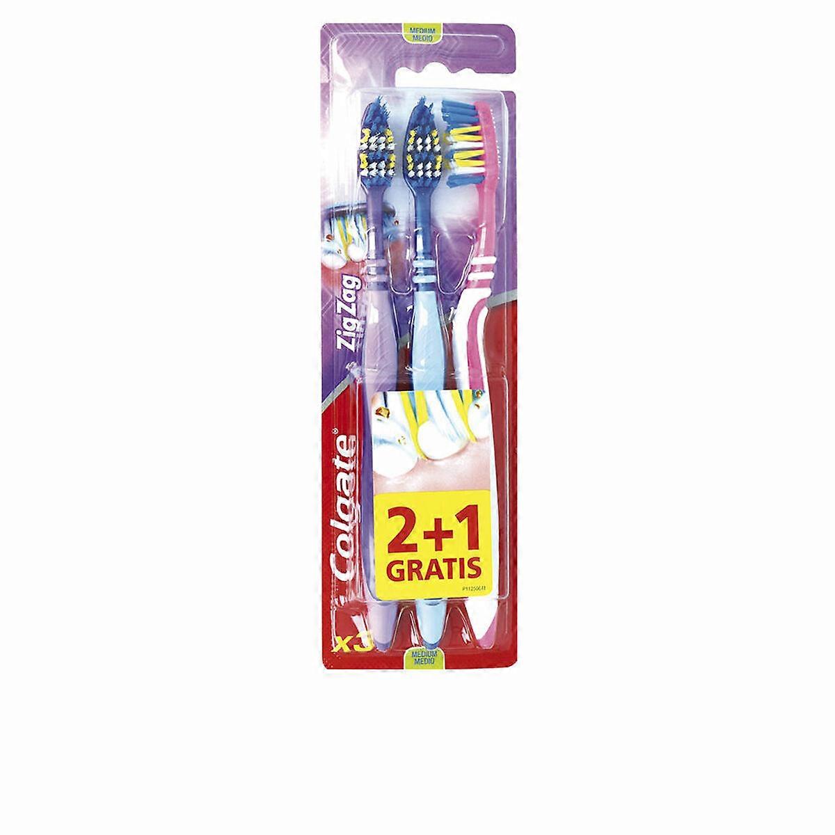 Toothbrush Colgate Zig Zag Medium 3 Pieces