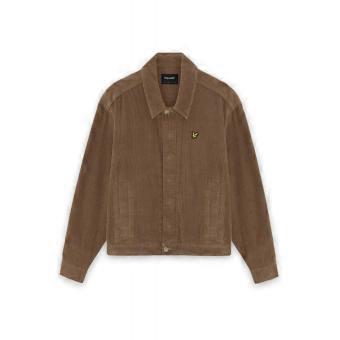 Men's Lyle & Scott | Jk2550v Corduroy Collared Cotton Overshirt Jacket - Muted Taupe Brown