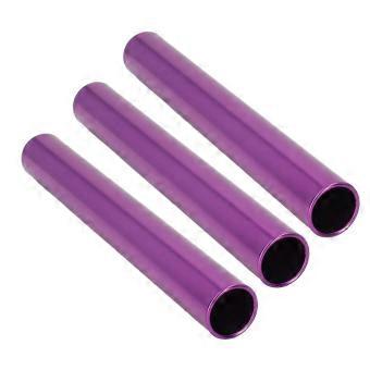 3PCS Competition Relay Baton Bright Color Hollow Carved Aluminum Alloy Relay Baton Track for Training Competition Purple-bj