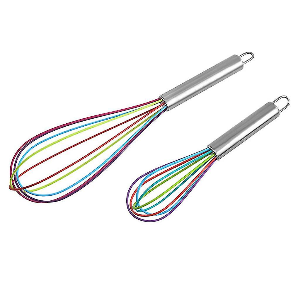 Whisks For Cooking  Silicone Mini Whisk 2pcs Colored