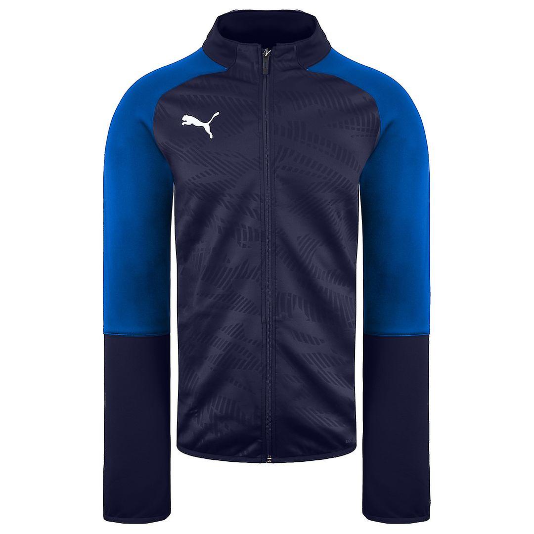 Puma 长袖拉链海军蓝色男士运动夹克 656193 04