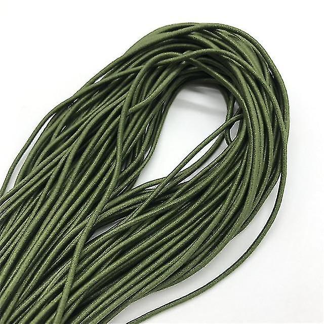 Verde militare 5yards 2mm colorato alto elastico rotondo elastico B rotondo elastico corda gomma