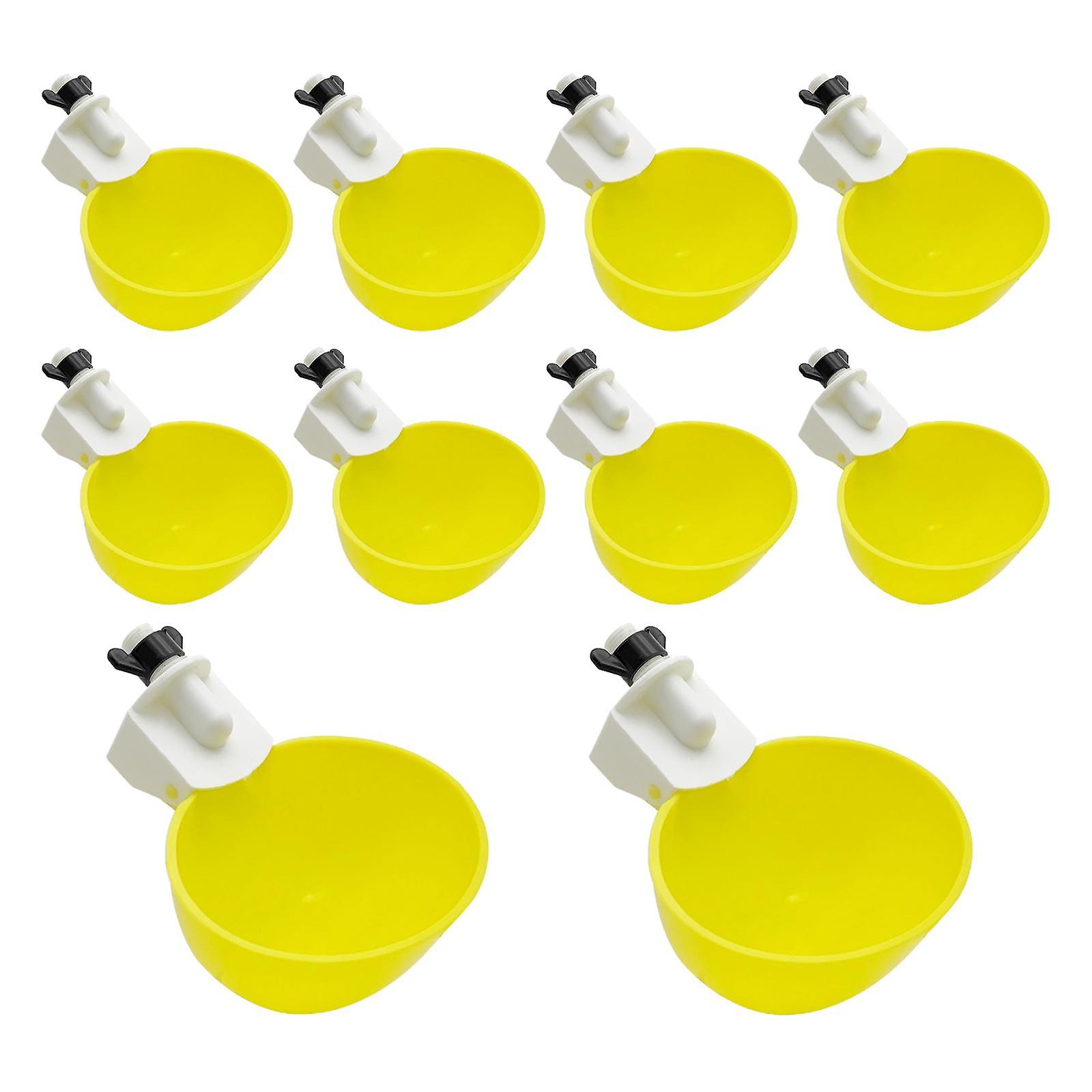 10Pcs Poultry Water Drinking Cups for Chicken Hen Plastic Automatic Drinker