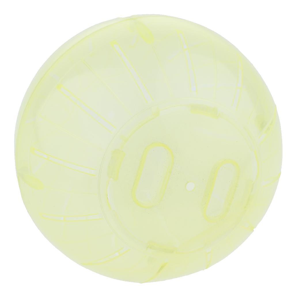 Hamster Crystal Running Ball Gerbil Rat Clear Plastic Exercise Ball yellow