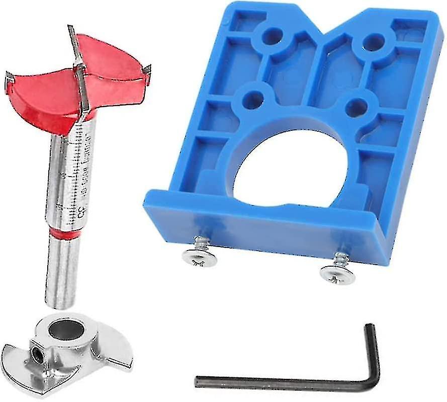Hinge Drilling Jig Set 3 Pieces Hinge Jig Drill Bit Sets Hinge Positioning Boring Guide Hinge Jig Hinge Hole Opener