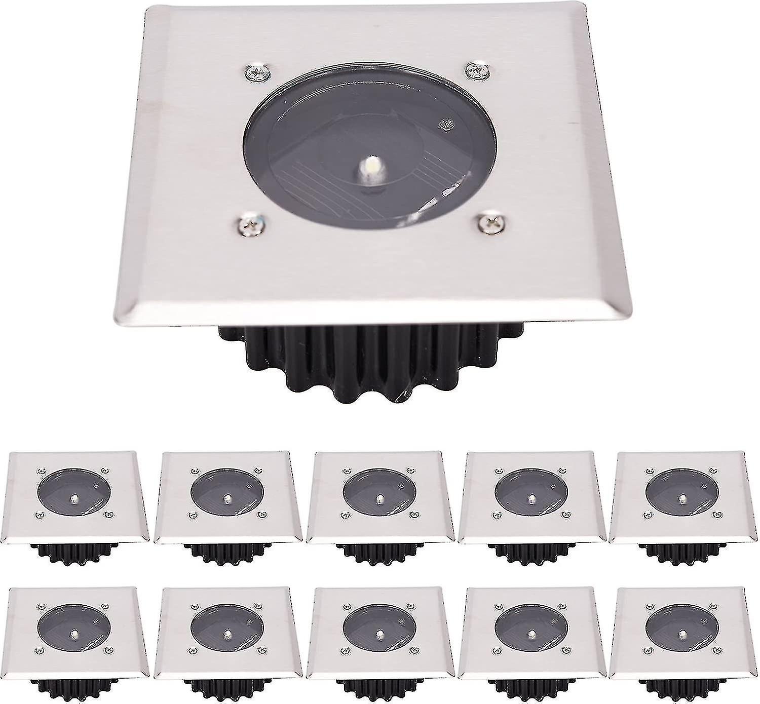 Led Solar Ground Light 10 Pack, Waterproof Ip65 (cool White) [energy Class A+]