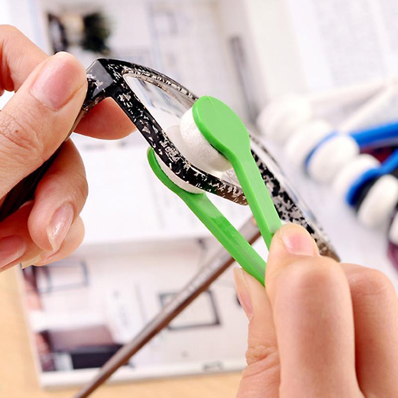 1pc Mini Two-side Glasses Brush Microfiber Spectacles Cleaner  Brush Screen Rub