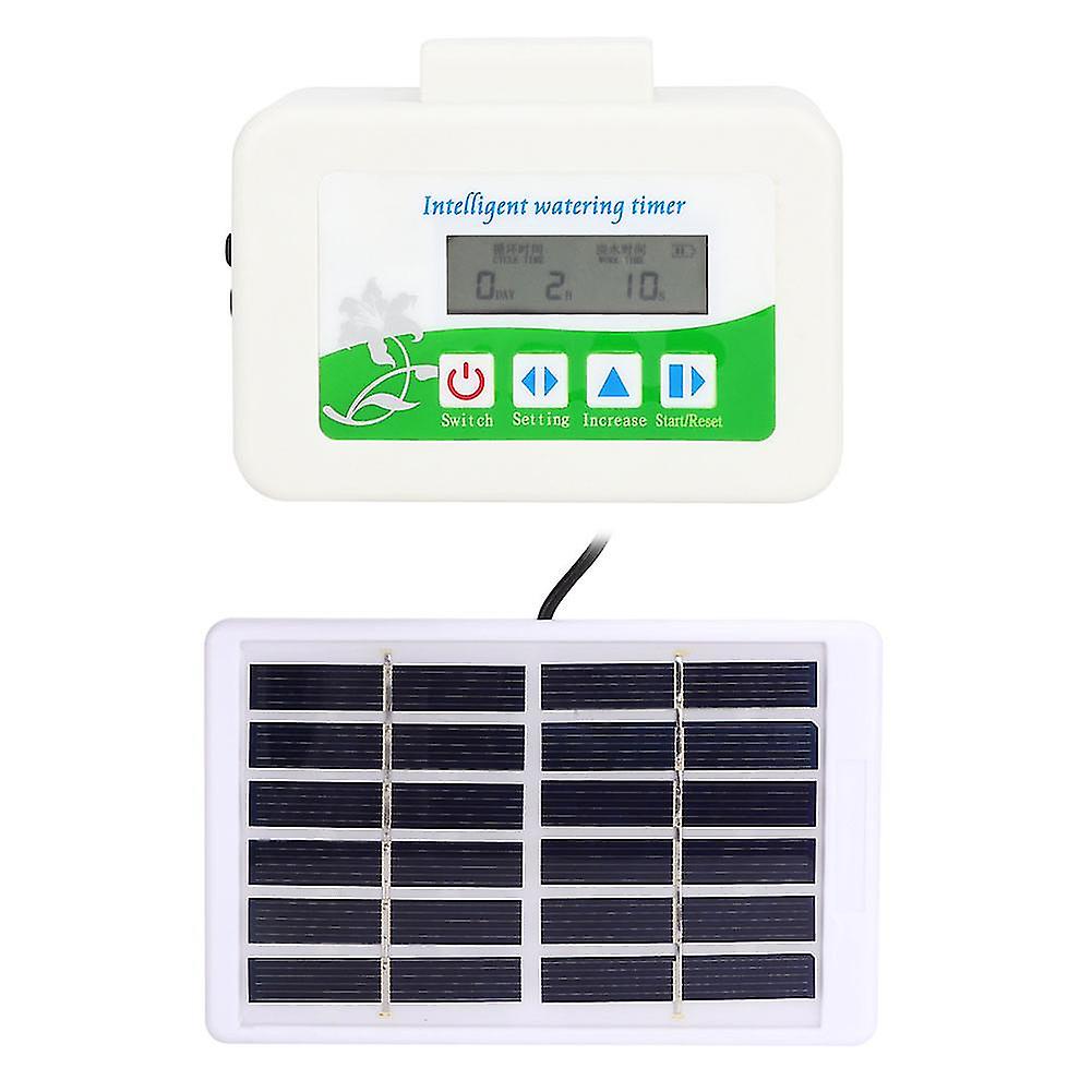 Bluebone Irrigation System Kit, Solar Watering Timer Set Flower Plant Intelligent Drip Irrigation Kit Tool for Indoor Greenhouse Flower Bed