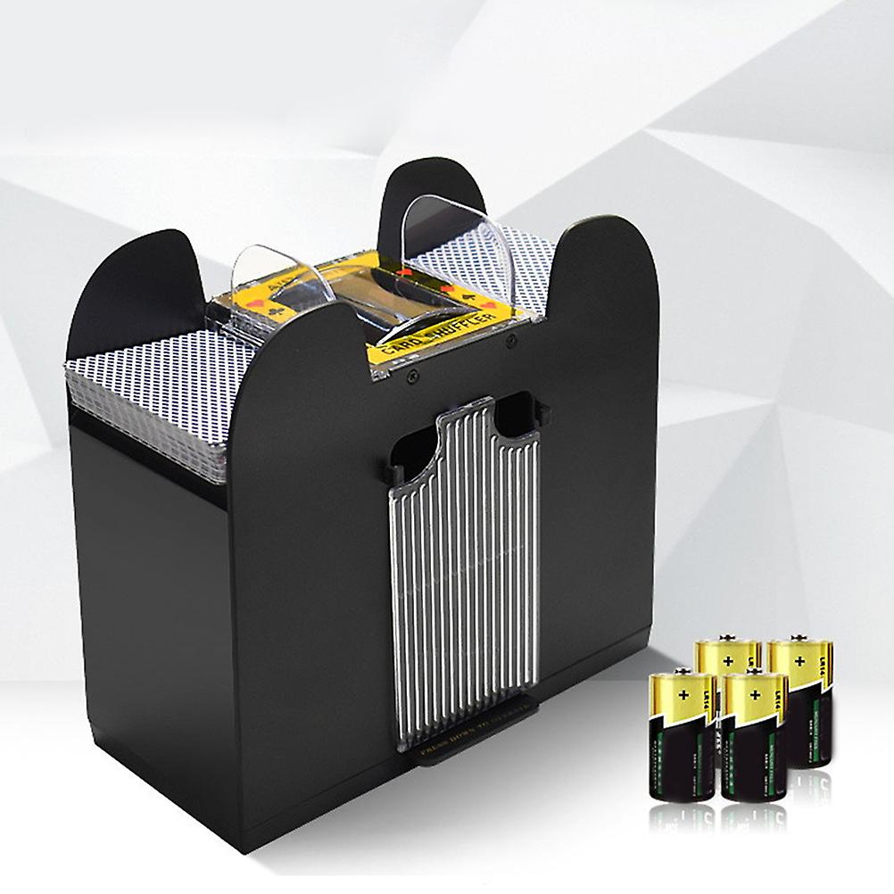 Electric Automatic Card Shuffler 6 Decks Battery Operated Plastic