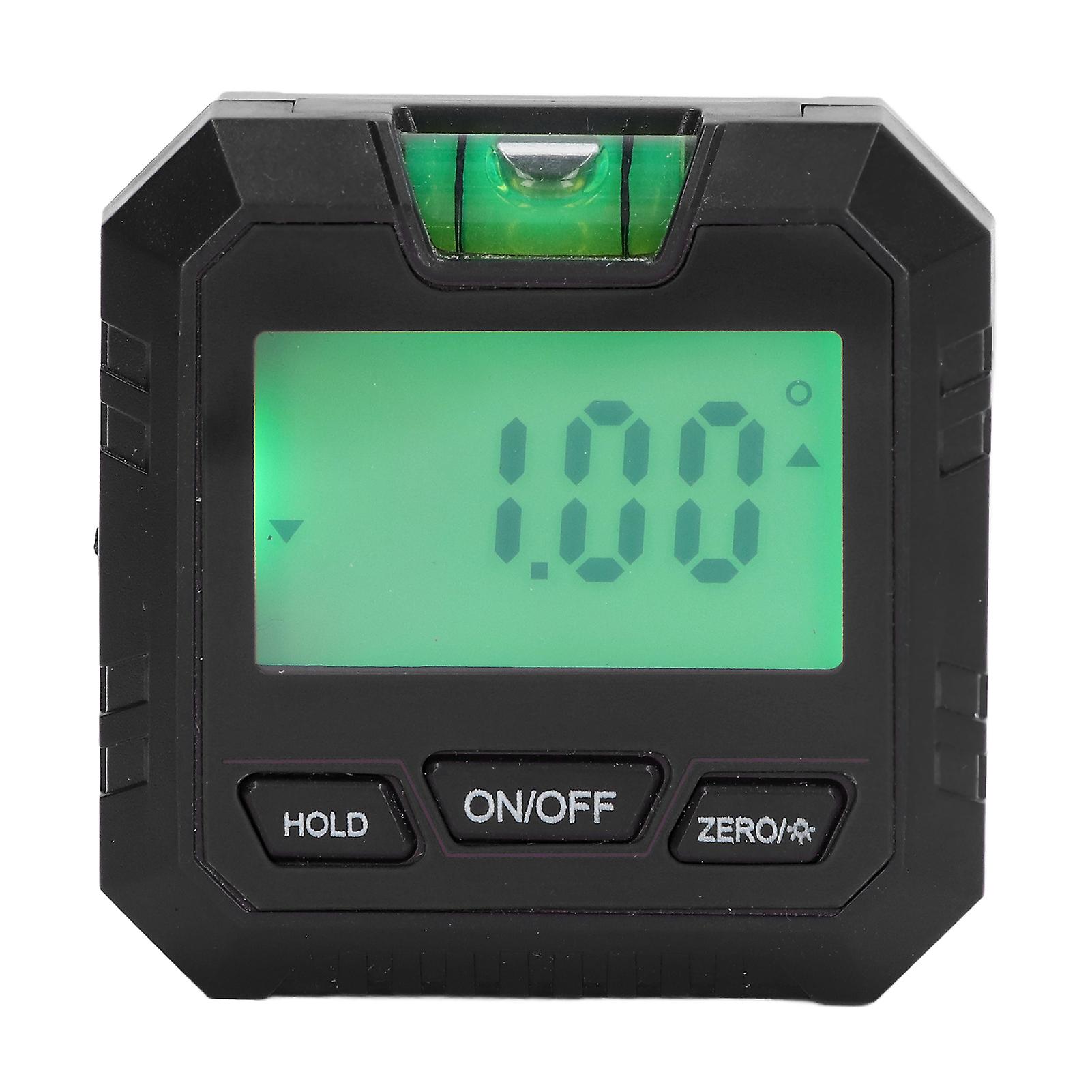 90° Magnetic Digital Inclinometer Electronic Protractor Angle Level Gauge for Woodworking Black