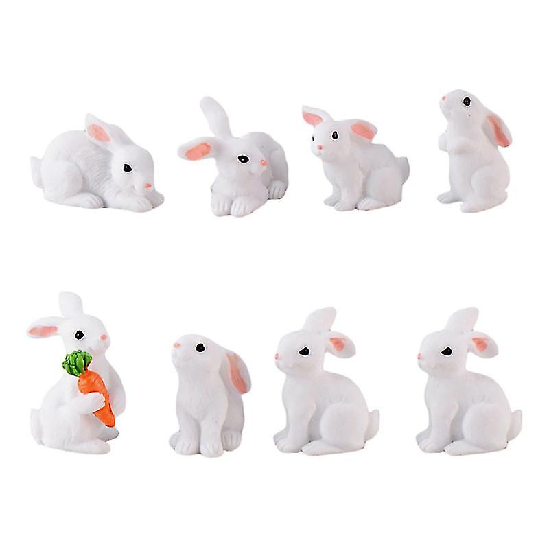 8pcs Lapin de résine